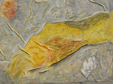 Hülle, 76 x 96 cm, MIschtechnik auf Leinen auf Leinwand, 2006