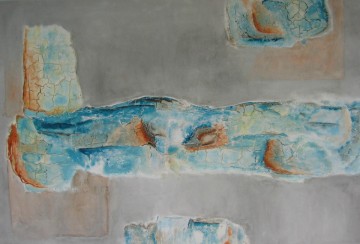 Portato II, 75 x 115 cm, Mischtechnik auf Leinwand, 2008